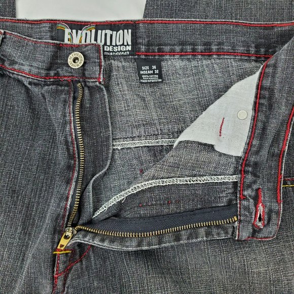 Evolution In Design Relaxed Blue Jeans Mens 36x32 - Picture 7 of 14